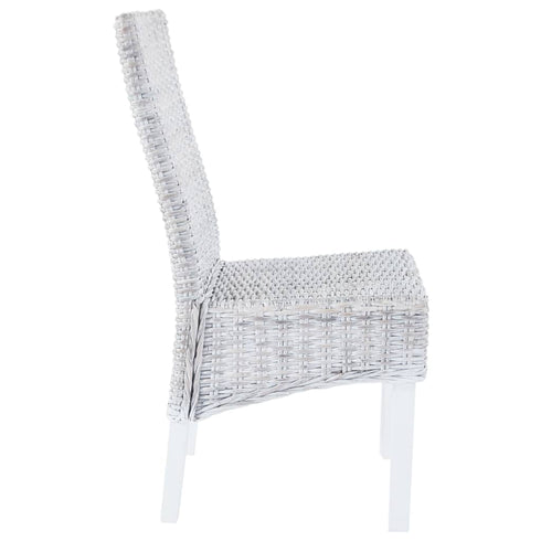 Swen Studio -  Dining Chairs 6 pcs Light Brown Kubu Rattan and Mango Wood(3x246654)